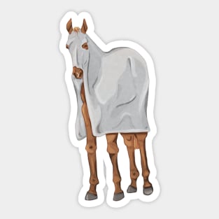 Halloween Chestnut Foal in Ghost Sheet Sticker